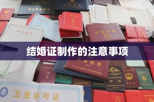 侯马结婚证制作的注意事项